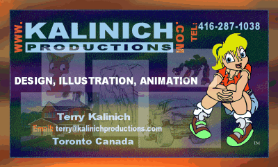 Kalinich Productions Buisness card